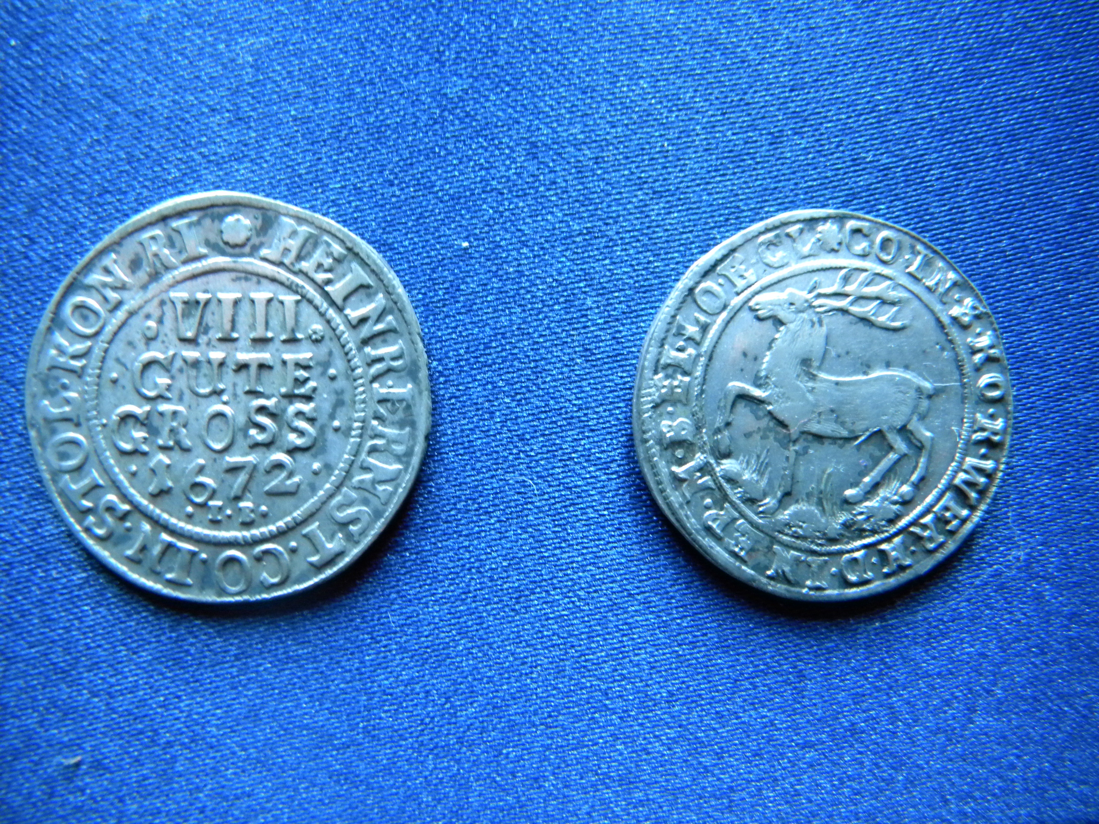 Münze: VIII Gute Groschen 1672 (Schloß Wernigerode GmbH RR-F)