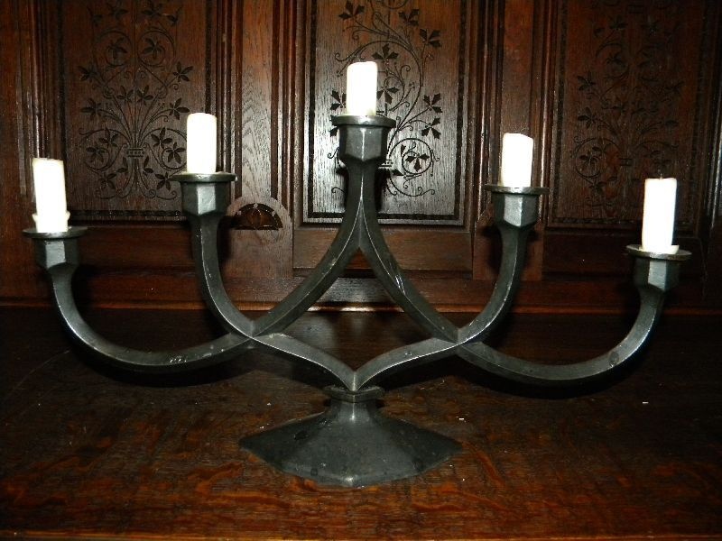 Fünfarmiger Kerzenleuchter, in "Art Deco" Form (Schloß Wernigerode GmbH RR-F)