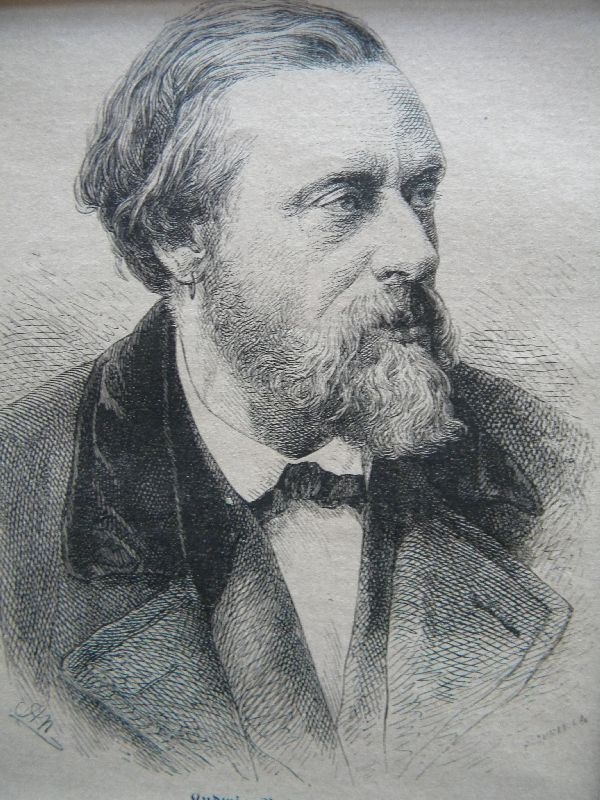 Stahlstich: Brustbild, Ludwig Bohnstedt (27. Okt. 1822 - 04. Jan. 1885) (Schloß Wernigerode GmbH RR-F)