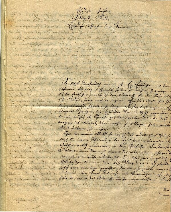 06. August 1841 Brief des Regierungsrats an Gräfin Stolberg (Schloß Wernigerode GmbH RR-F)