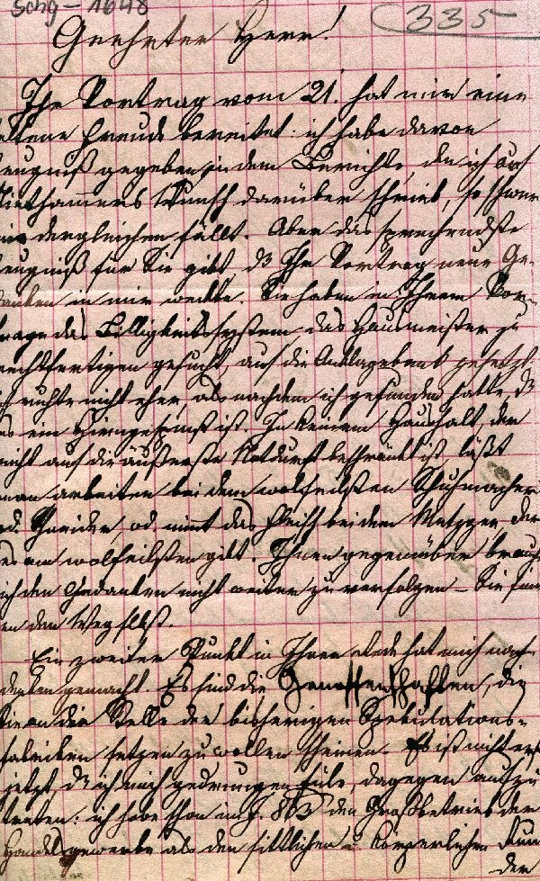 Stuttgart 27.11.1869, Winterberg an Herr (Bebel?) (Schloß Wernigerode GmbH RR-F)
