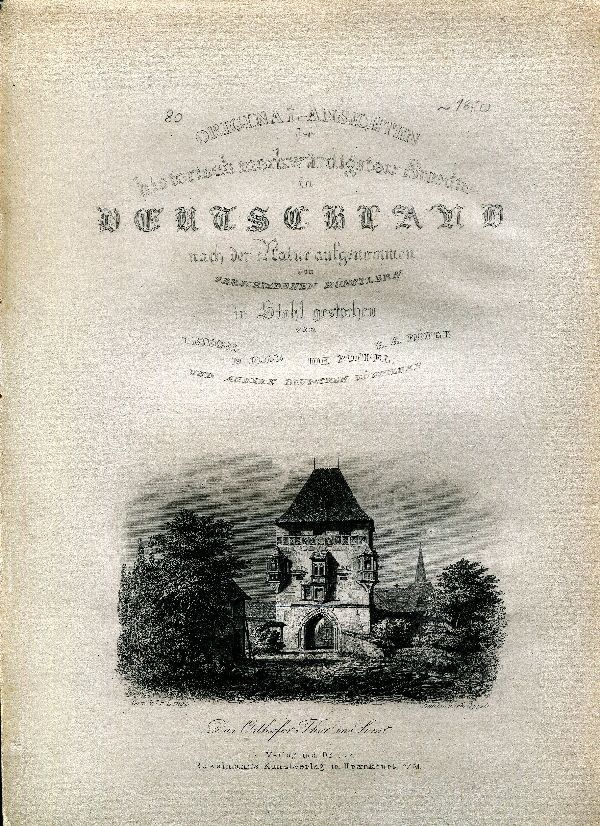 Deckblatt: Orginal- Ansichten der historisch merkwürdigsten Staedte in Deutschland (Schloß Wernigerode GmbH RR-F)