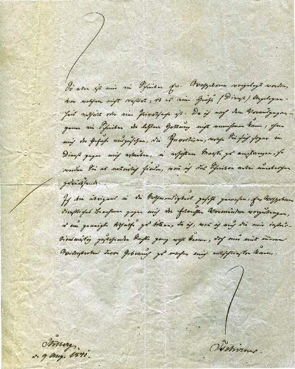 09. August 1841 5. Schreiben des Regierungsrats (Schloß Wernigerode GmbH RR-F)