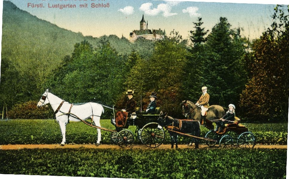 Postkarte: Wernigerode a. H., Fürstl. Lustgarten mit Schloß (Schloß Wernigerode GmbH RR-F)