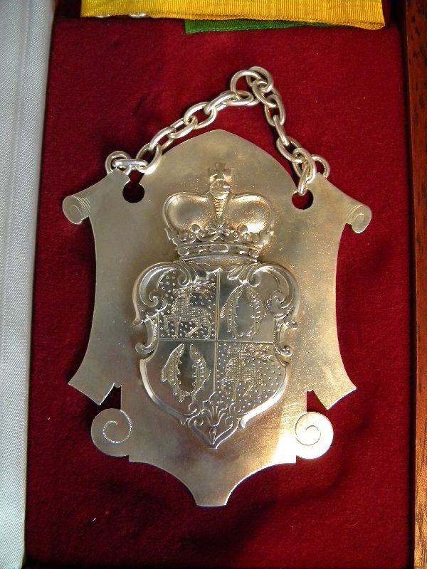 Anhänger einer Schützenkette, Silber, Advers: Wappen Stolberg Wernigerode, Revers Christian- Ernst, (Schloß Wernigerode GmbH RR-F)