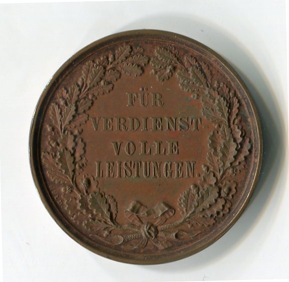 Medaille, Bronze, Gewerbeausstellung für das Harzgebiet zu Wernigerode (Schloß Wernigerode GmbH RR-F)