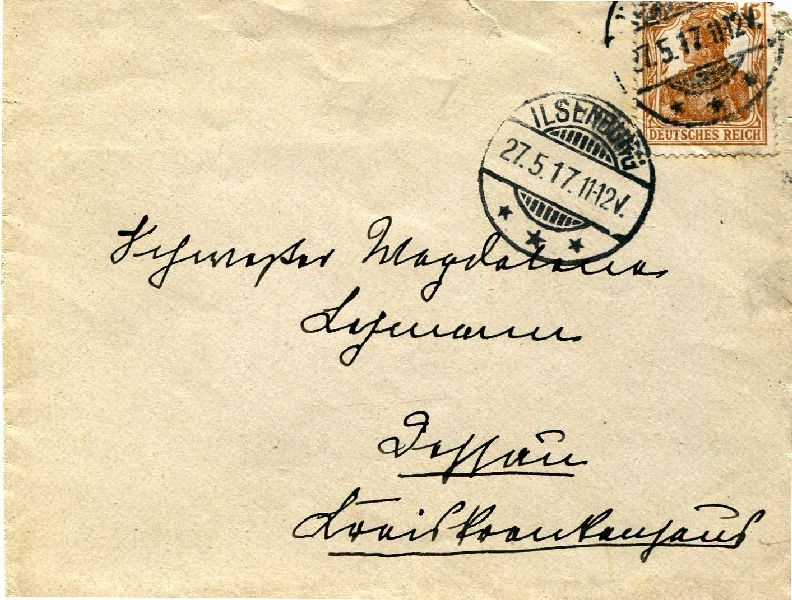 Briefkuvert: an Schwester Magdalena Lehmann (Schloß Wernigerode GmbH RR-F)