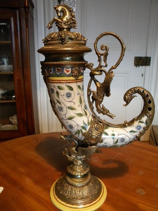 Bronzemontiertes Trinkhorn im Renaissance-Stil (Schloß Wernigerode GmbH RR-F)