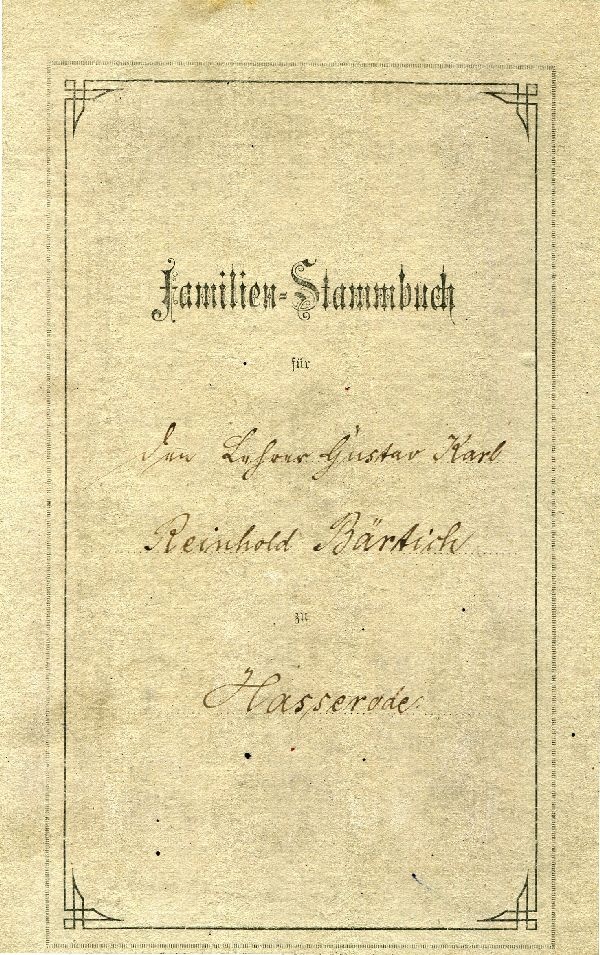 Familienstammbuch (Schloß Wernigerode GmbH RR-F)