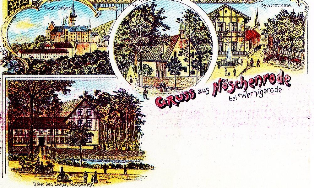 Postkarte, Gruss aus Nöschenrode bei Wernigerode (Schloß Wernigerode GmbH RR-F)