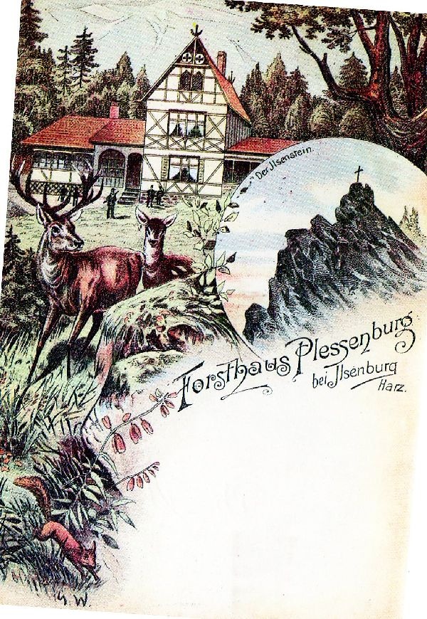 Postkarte, Forsthaus Plessenburg (Schloß Wernigerode GmbH RR-F)