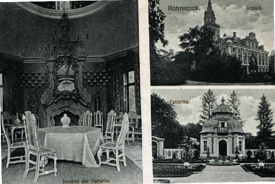 Postkarte Schloß Rohnstock, Inneres der Favorite, Favorite (Schloß Wernigerode GmbH RR-F)