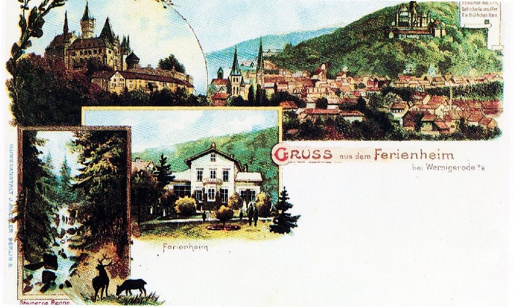 Postkarte, Gruss aus dem Ferienheim bei Wernigerode (Schloß Wernigerode GmbH RR-F)
