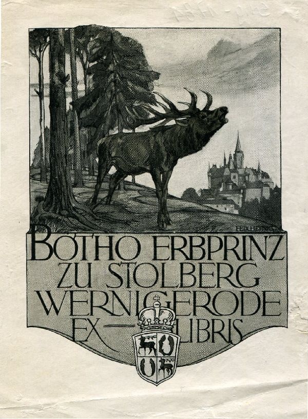 EXlibris Botho zu Stolberg-Wernigerode (Schloß Wernigerode GmbH RR-F)