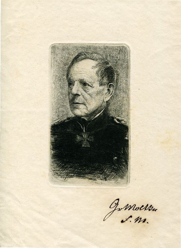 Helmut Graf von Moltke, Porträtradierung (Schloß Wernigerode GmbH RR-F)