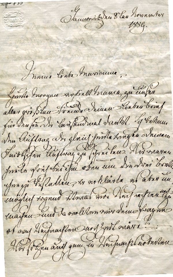 Jannowitz d. 08. November 1859 Agnes an Marianne (Schloß Wernigerode GmbH RR-F)