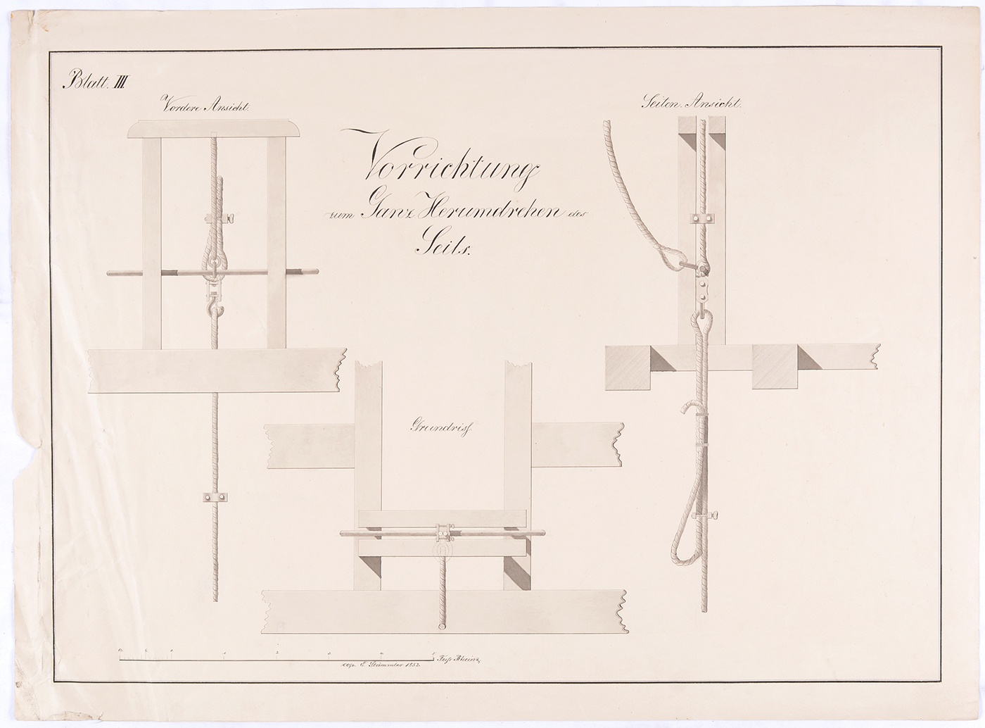 Vorrichtung zum Ganz Herumdrehen des Seils. Blatt III. (Mansfeld-Museum im Humboldt-Schloss CC BY-NC-SA)