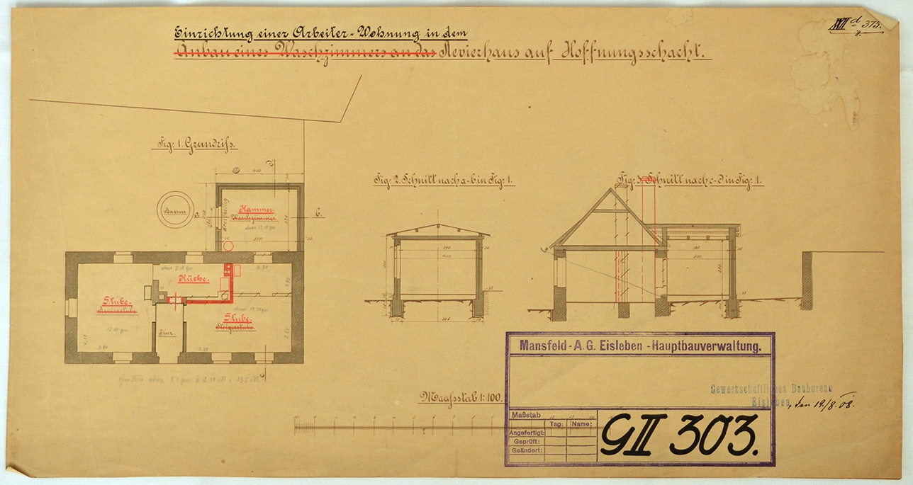 Einrichtung einer Arbeiter-Wohnung in dem Revierhaus auf Hoffnungsschacht (Mansfeld-Museum im Humboldt-Schloss CC BY-NC-SA)