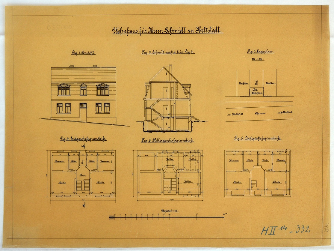 Wohnhaus für Herrn Schmidt zu Hettstedt. (Mansfeld-Museum im Humboldt-Schloss CC BY-NC-SA)
