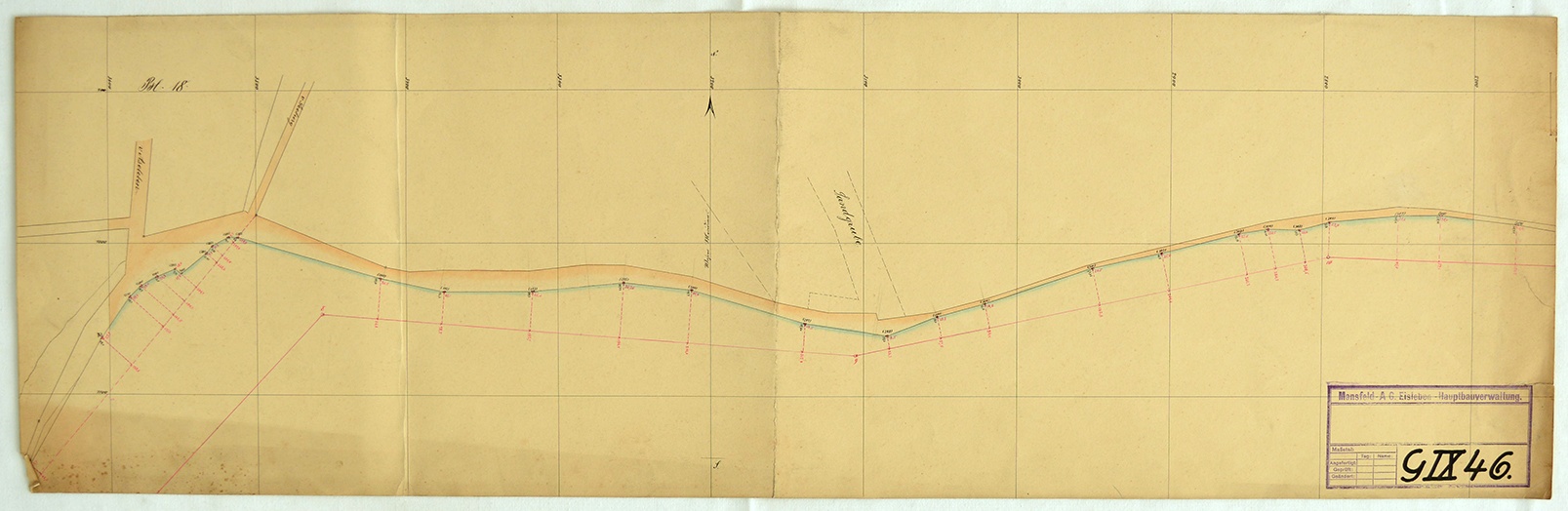 Profilzeichnung vom Salzigen See. Blatt 18. (Mansfeld-Museum im Humboldt-Schloss CC BY-NC-SA)