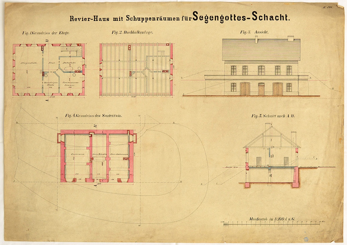 Revier-Haus mit Schuppenräumen für Segengottes-Schacht (Mansfeld-Museum im Humboldt-Schloss CC BY-NC-SA)