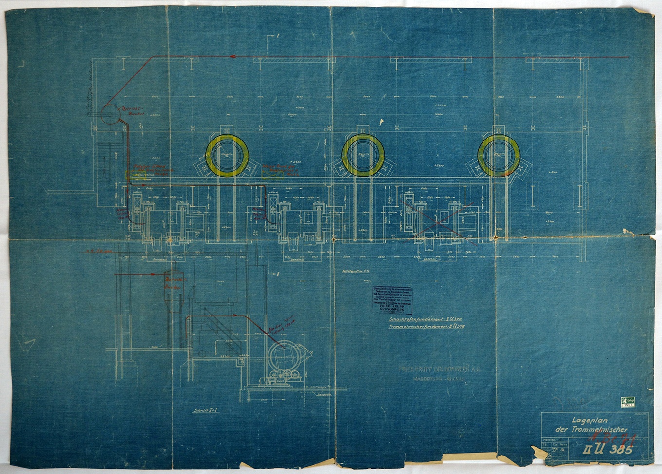 Lageplan der Trommelmischer (Mansfeld-Museum im Humboldt-Schloss CC BY-NC-SA)