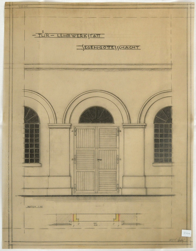 Tür - Lehrwerkstatt Segengottesschacht (Mansfeld-Museum im Humboldt-Schloss CC BY-NC-SA)