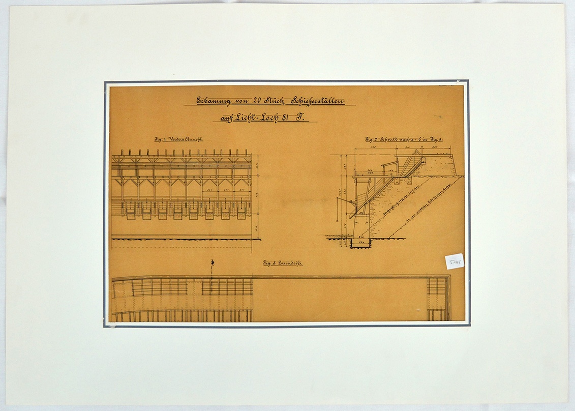 Erbauung von 20 Stück Schieferställen auf Licht-Loch 81 F. (Mansfeld-Museum im Humboldt-Schloss CC BY-NC-SA)