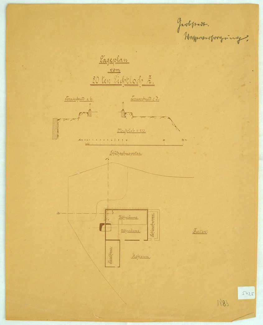 Lageplan vom 20ten Lichtloch Z. (Mansfeld-Museum im Humboldt-Schloss CC BY-NC-SA)