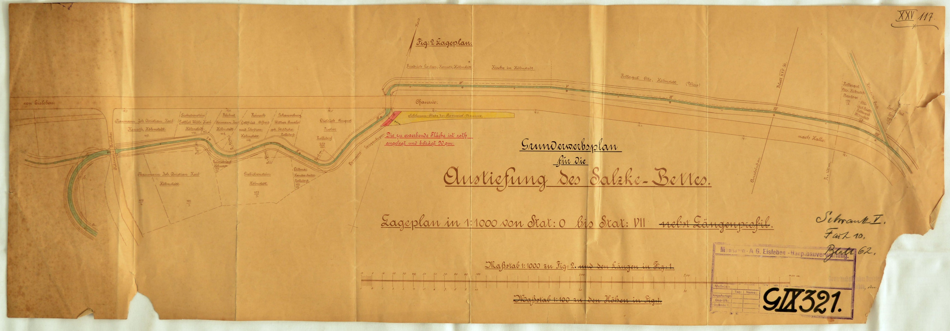 Austiefung des Salzke-Bettes von Stat. 0 bis Stat. VII. (Mansfeld-Museum im Humboldt-Schloss CC BY-NC-SA)