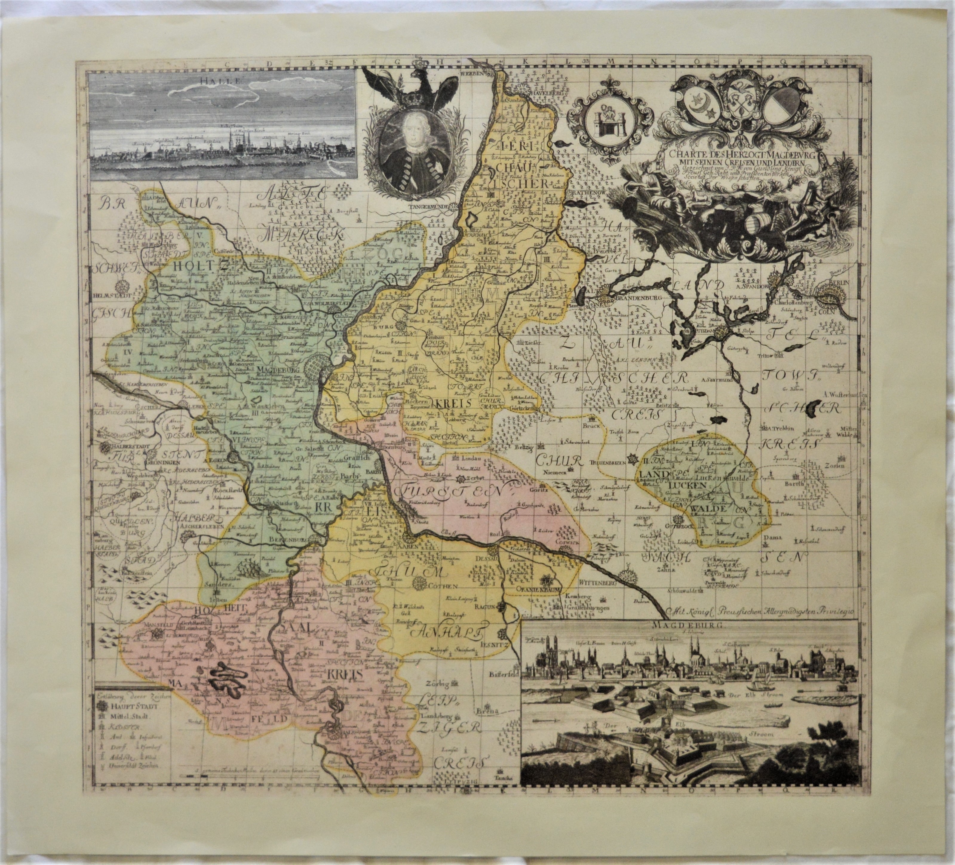 Charte des Herzogt: Magdeburg mit seinen Creisen und Laendern (Mansfeld-Museum im Humboldt-Schloss CC BY-NC-SA)