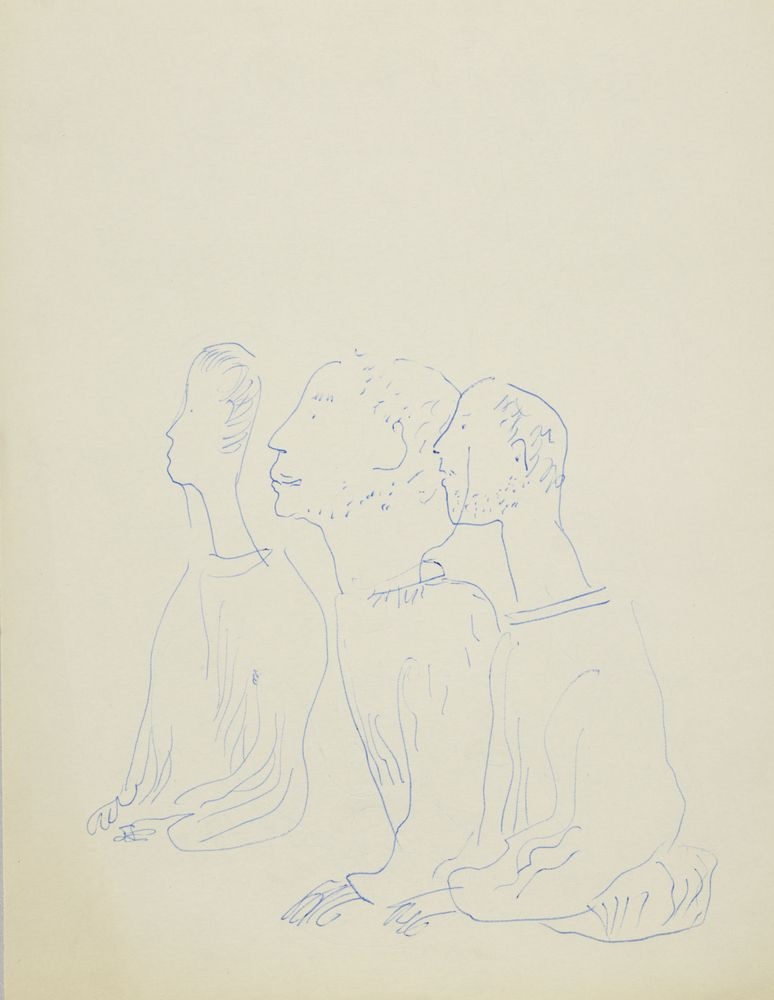 ohne Titel [Karikatur - Drei Männer] (VG Bild-Kunst Bonn 2019 RR-F)