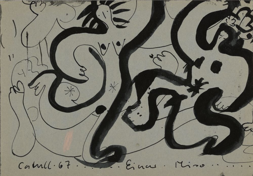 ohne Titel [Illustration zu "Carmina" von Catull - nach Joan Miró] (VG Bild-Kunst Bonn 2019 RR-F)