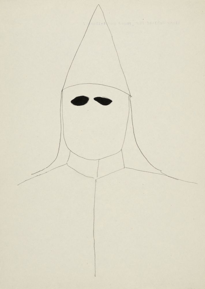 ohne Titel [Kostümstudie - Ku Klux Klan] (VG Bild-Kunst Bonn 2019 RR-F)