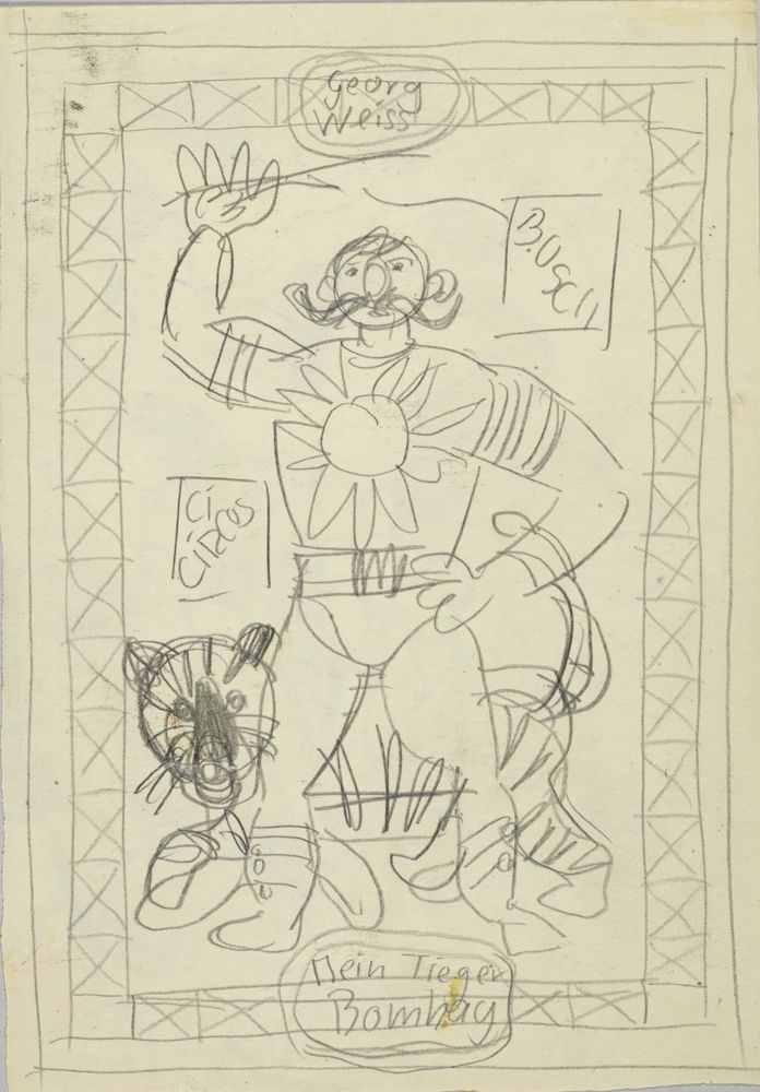 ohne Titel [Illustration zu "Mein Tiger Bombay" von Rudolf Born] (VG Bild-Kunst Bonn 2019 RR-F)