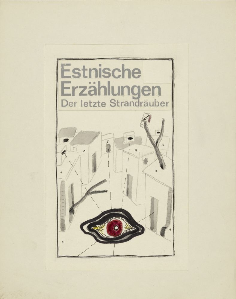 ohne Titel [Illustration zu "Der letzte Strandräuber - Estnische Erzählungen", Umschlagentwurf] (VG Bild-Kunst Bonn 2019 RR-F)