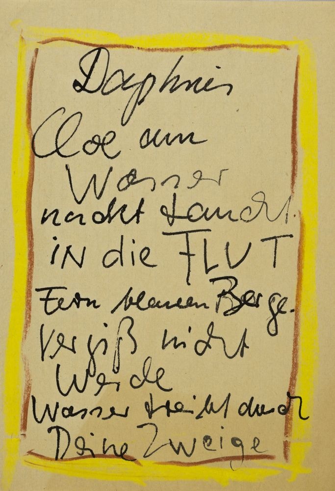 ohne Titel [Schriftbild zu "Daphnis und Chloe" von Longos] (VG Bild-Kunst Bonn 2019 RR-F)