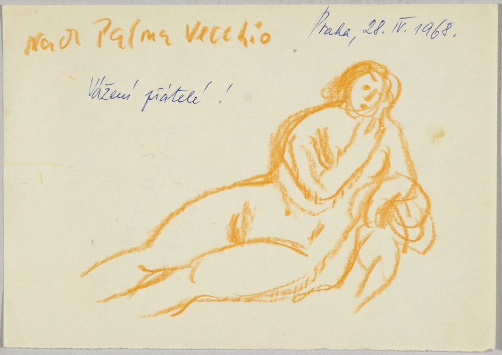 ohne Titel [Studie nach "Zwei ruhende Nymphen" von Palma Vecchio] (VG Bild-Kunst Bonn 2019 RR-F)