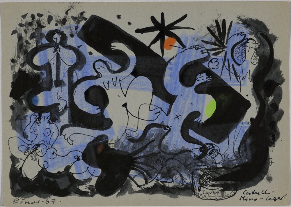 ohne Titel [Illustration zu Catull - nach Miró und Léger] (VG Bild-Kunst Bonn 2019 RR-F)