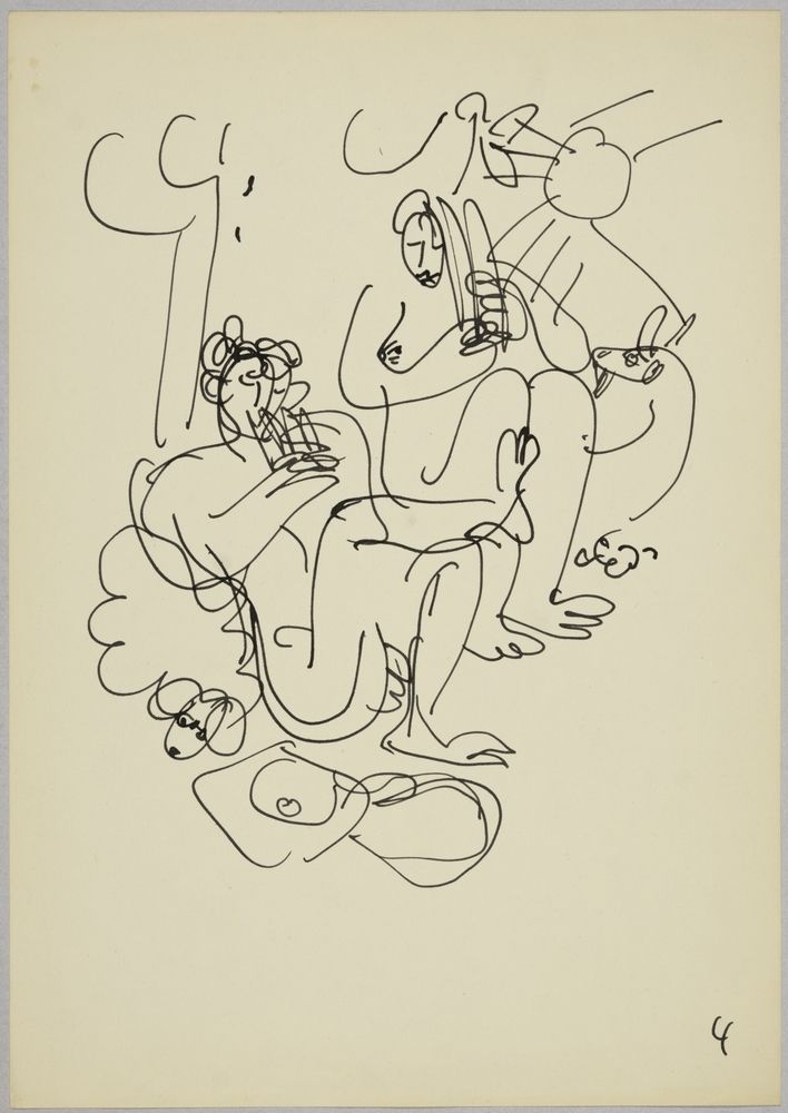 ohne Titel [Illustration zu "Daphnis und Chloe" von Longos, 04] (VG Bild-Kunst Bonn 2019 RR-F)