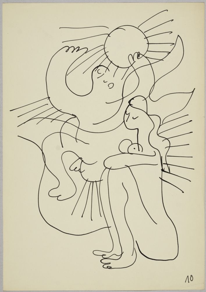 ohne Titel [Illustration zu "Daphnis und Chloe" von Longos, 10] (VG Bild-Kunst Bonn 2019 RR-F)