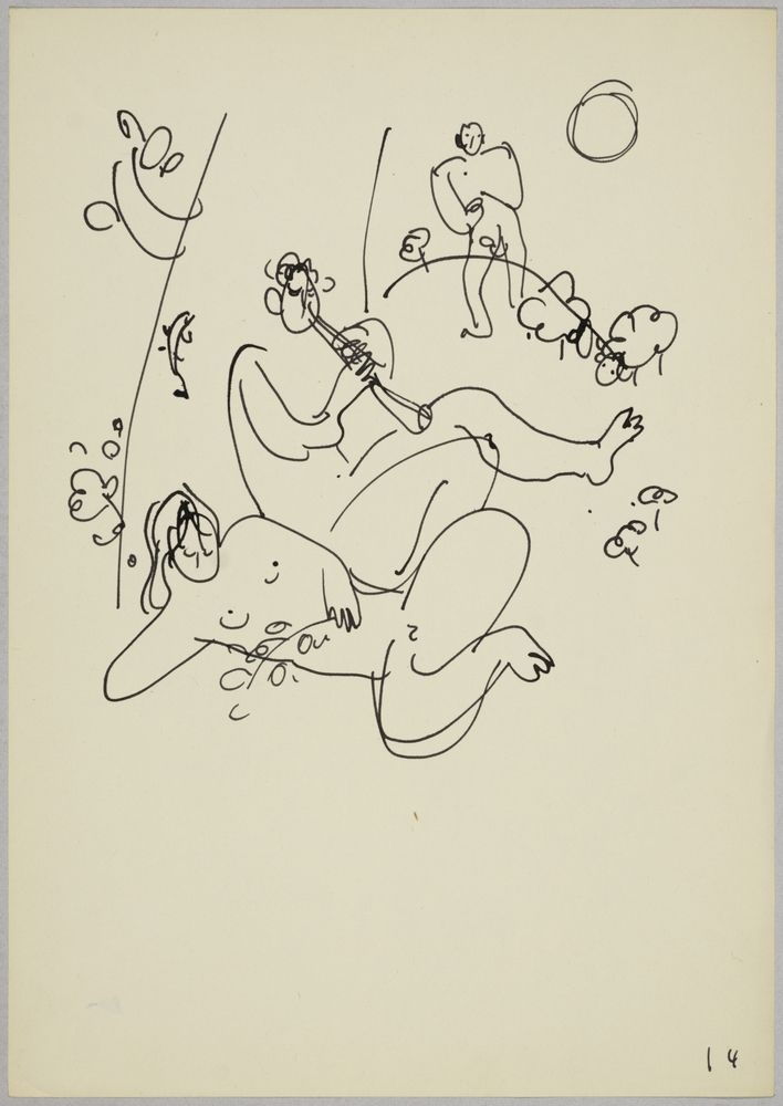 ohne Titel [Illustration zu "Daphnis und Chloe" von Longos, 14] (VG Bild-Kunst Bonn 2019 RR-F)