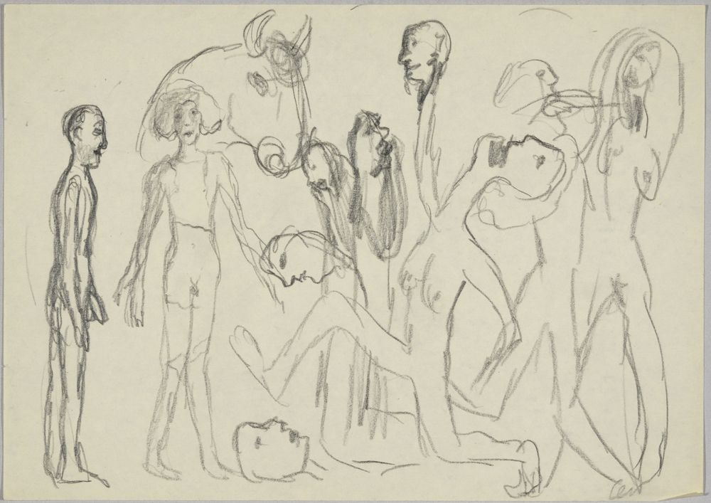 ohne Titel [Figurengruppe - nach Picassos "Guernica"] (VG Bild-Kunst Bonn 2019 RR-F)