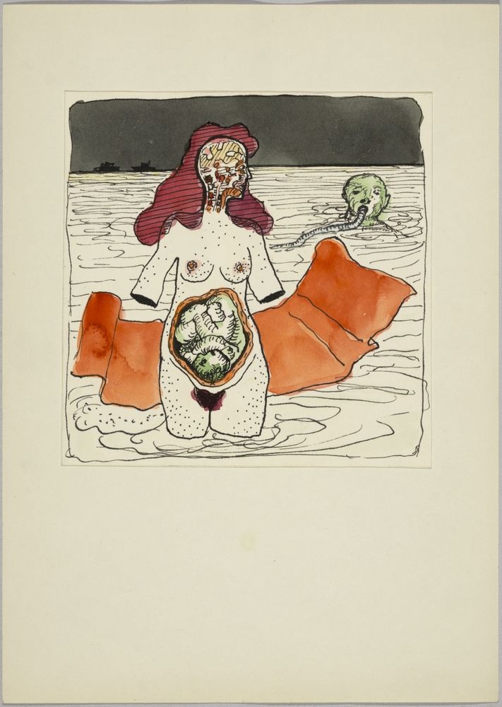 ohne Titel [Illustration zu "Der letzte Strandräuber - Estnische Erzählungen", für "Sattlermeister Maalut"] (VG Bild-Kunst Bonn 2019 RR-F)