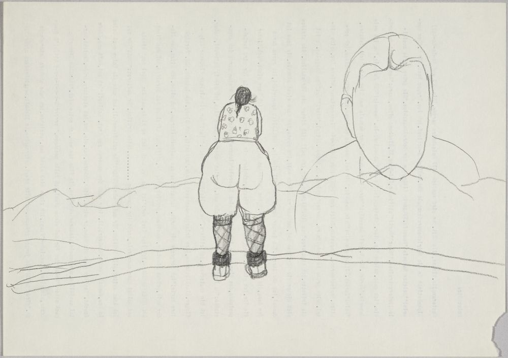 ohne Titel [Illustrativer weiblicher Akt in Landschaft] (VG Bild-Kunst Bonn 2019 RR-F)