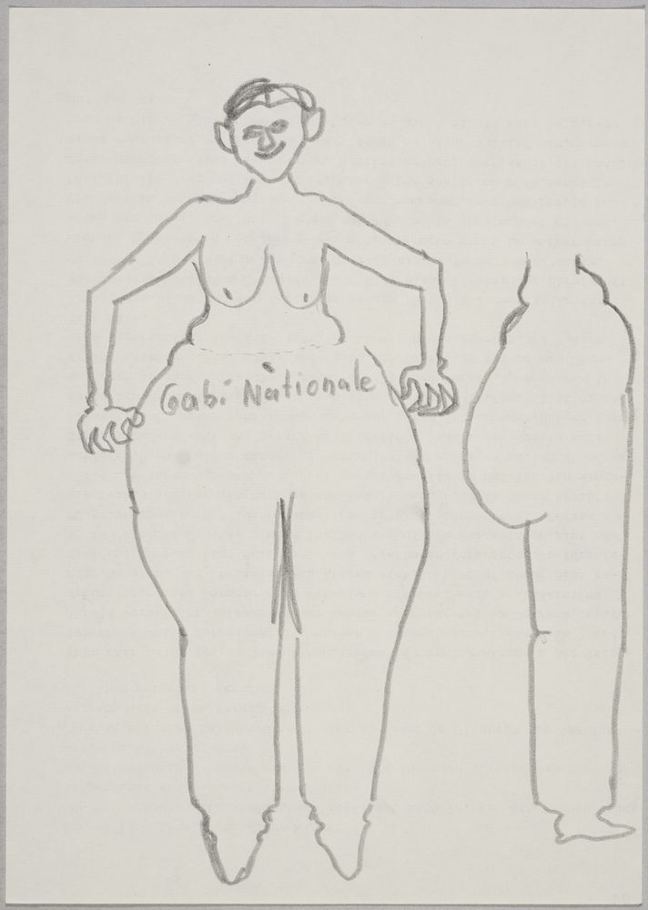 ohne Titel [Illustrativer weiblicher Akt - "Gabi Nationale"] (VG Bild-Kunst Bonn 2019 RR-F)