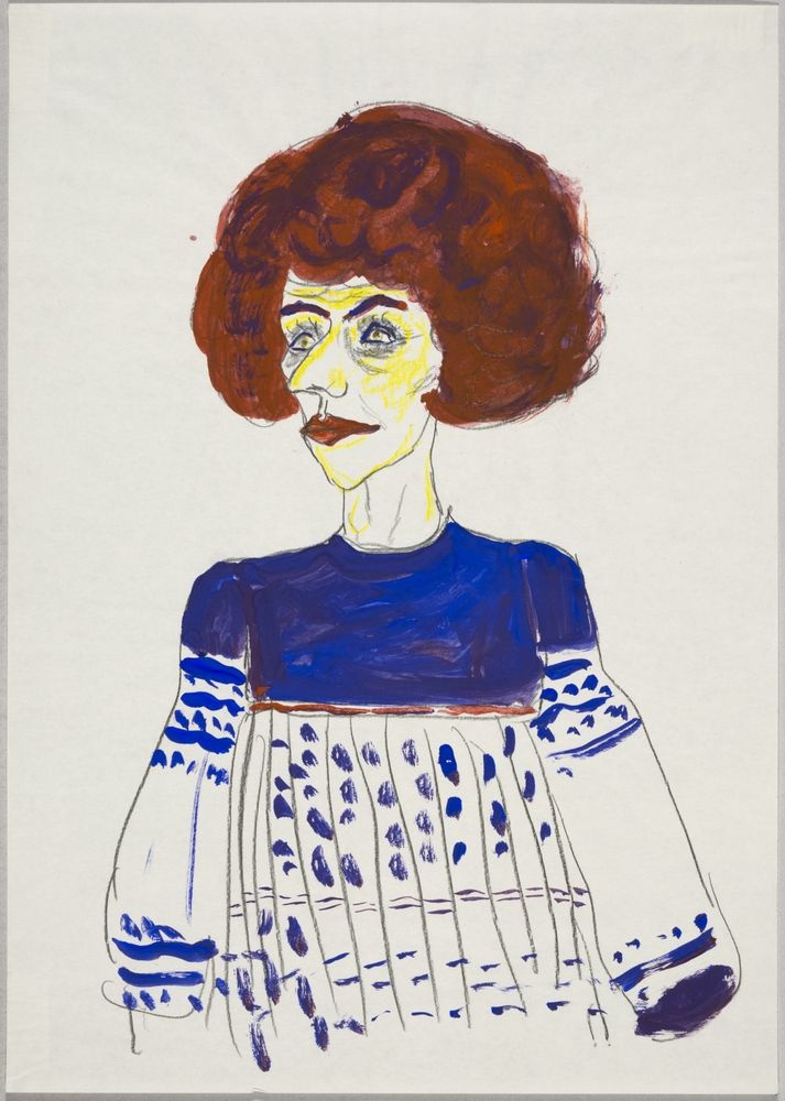 ohne Titel [Porträtstudie - Frau mit rotem Haar] (VG Bild-Kunst Bonn 2019 RR-F)