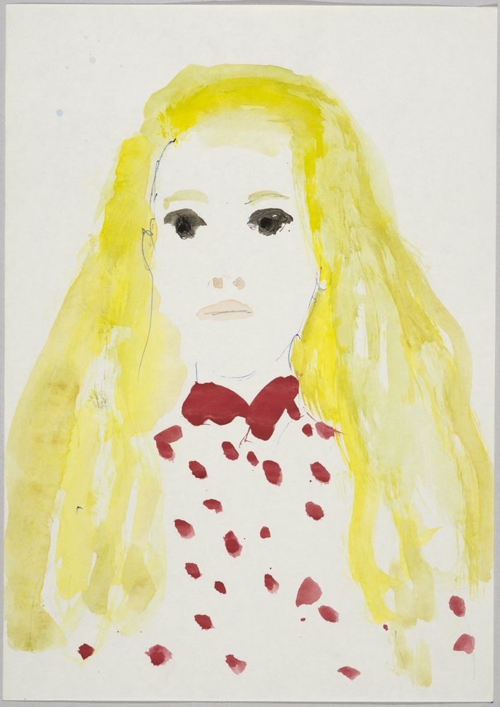 ohne Titel [Porträtstudie - Mädchen in rotgepunktetem Kleid] (VG Bild-Kunst Bonn 2019 RR-F)