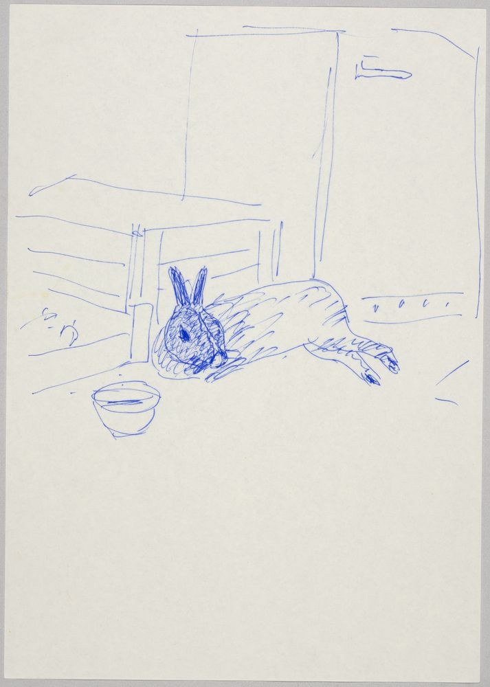 ohne Titel [Kaninchen in der Küche] (VG Bild-Kunst Bonn 2019 RR-F)