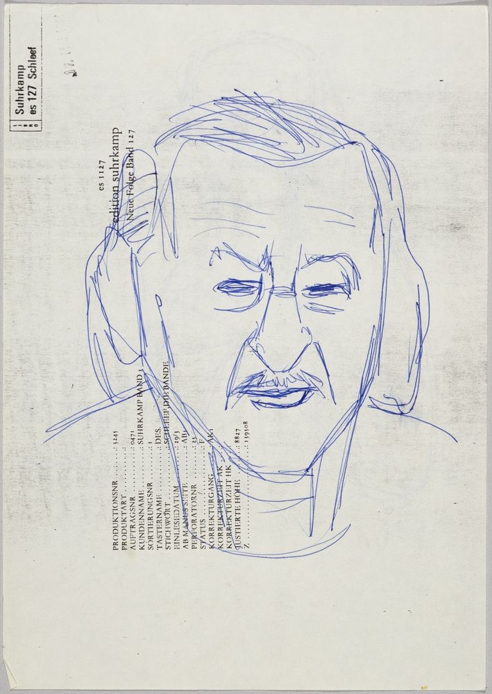 ohne Titel [Porträtstudie - Älterer Mann mit hoher Stirn] (VG Bild-Kunst Bonn 2019 RR-F)